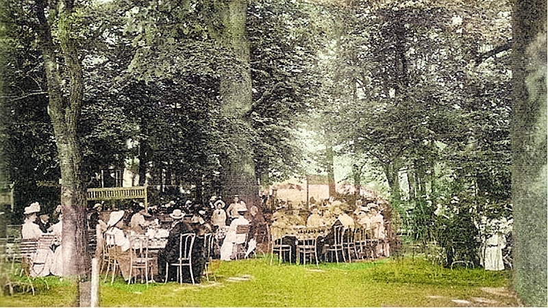 Sommerfrische im Kaffeehaus Gartlage um 1900