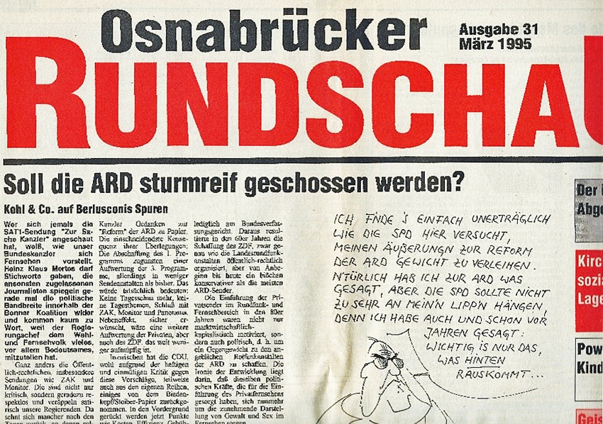 Osnabrücker Rundschau: kostenlos verteiltes Vierteljahresblatt von 1987 bis 1996