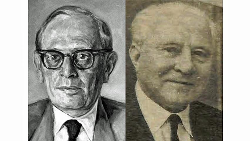 Dr. Kurt Tuchler (l.) und Leopold von Mildenstein, 1950er-Jahre