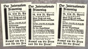 SPD-Plakate von 1929. Noch sind es in der Sozialdemokratie andere Tage als der 8. März.