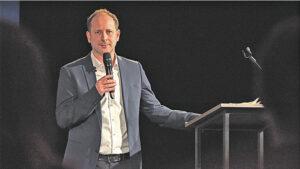 Thomas Vaupel während seiner Ansprache beim SPD-Neujahrsempfang. Foto: Martin Mehler