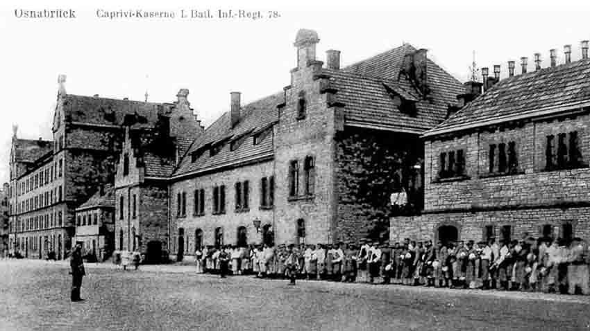 Von hier aus droht der Freikorps-Terror: Caprivi-Kaserne, Sitz des Freikorps Lichtschlag.