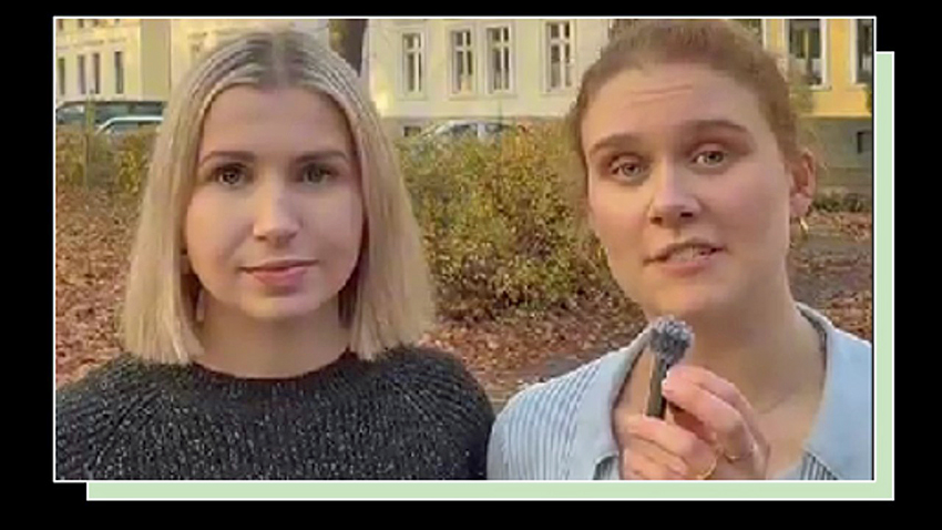 Vielbeachtetes Instagram-Video: Lisa Eichendorf und Stella Neubert bei ihrem Schlussappell.